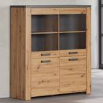 Vitrinenschrank Follow Beige - Holzwerkstoff - 40 x 139 x 127 cm