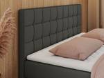 Boxspringbett CARMEN Dunkelgrau - Breite: 160 cm - H4 - Kunstleder