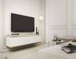 Meuble de télévision ORO MDF RTV135 Doré - Blanc