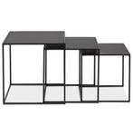 Table Basse BAGGY Noir - Bois massif - 50 x 50 x 50 cm