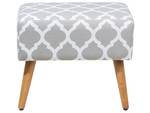 Tabouret MANTEO Gris - Gris lumineux - Chêne clair - Blanc