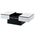 Table Basse de Salon Lens Noir - Blanc - Bois manufacturé - 80 x 36 x 60 cm