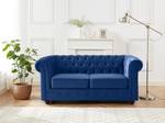 Sofa CHESTERFIELD Blau - Tiefe: 168 cm