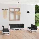 Salon de jardin (lot de 7) 3009899-2 Anthracite - Blanc