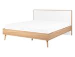 Doppelbett SERRIS Braun - Weiß - Holzwerkstoff - 148 x 101 x 215 cm