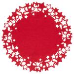 Platzmatte aus Filz, Ø 38 cm Rot - Textil - 38 x 1 x 38 cm