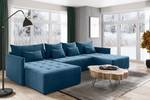 Ecksofa Big Sofa Eckcouch Molo U Form Blau