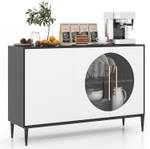 Sideboard VH33678IT+DE Weiß - Metall - 35 x 80 x 120 cm