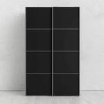 l' armoire Veto A Noir - En partie en bois massif - 122 x 202 x 64 cm