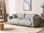 3-Sitzer Sofa LUVOS Grau - Hellgrau - Eiche Hell