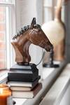 Skulptur Elegante Pferdekopf