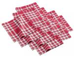 Stoffserviette Scott 12er Set Rot - Weiß - Textil - 45 x 1 x 45 cm