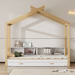 Tagesbett HomeyWoody Ⅰ Beige - Holzwerkstoff - Massivholz - Holzart/Dekor - 95 x 188 x 205 cm