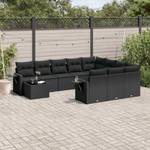 Gartensitzgruppe K3548(11-tlg) Schwarz - Massivholz - 69 x 62 x 55 cm