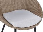 Bistro Set ORTIGIA 3-tlg Beige - Schwarz - Blau - Weiß - Polyrattan - 82 x 75 x 70 cm