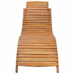 Chaise longue 46650 Marron - Bois massif - Bois/Imitation - 55 x 64 x 184 cm