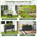 Hochbeet SF6385NWDE Schwarz - Holzwerkstoff - 37 x 189 x 76 cm