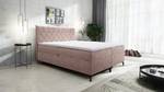 Boxspringbett JULLIE Pink - Breite: 186 cm