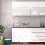 Spülbeckenregal mit Küchenrollenhalter Silber - Weiß - Metall - Kunststoff - 94 x 32 x 23 cm