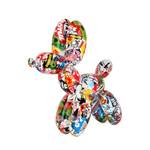 Harz-Skulptur  Ballonhund Multicolor - Weiß - 26 x 27 x 10 cm