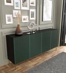 Sideboard RAVENNA F SB200 3D3D Schwarz - Gold - Grün