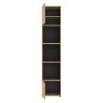 Colonne pont  2 portes 3 niches L50 Marron - Bois manufacturé - 50 x 235 x 45 cm