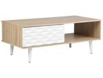 Table basse SWANSEA Marron - Blanc - Bois manufacturé - 120 x 46 x 60 cm