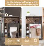 Toilettenschrank mit Schiebetür Braun - Holzwerkstoff - 17 x 128 x 84 cm