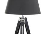 Grande lampe MADEIRA Noir - Argenté - Bois massif - 68 x 143 x 68 cm