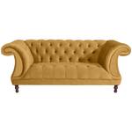 Ivette Sofa 2-Sitzer Gelb - Textil - Holz teilmassiv - 200 x 80 x 100 cm