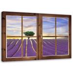 Fensterblick Wandbilder Lavendelfeld