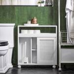 Armoire WC BZR119-W Blanc - Bois manufacturé - 20 x 70 x 65 cm