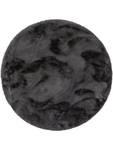 Tapis Fausse fourrure Dave Noir - 120 x 1 x 120 cm