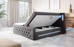 Boxspringbett Moonlight Grau - Breite: 140 cm - H3