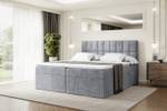 Boxspringbett MIAMI Grau - Breite: 120 cm - H4