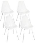 Chaise de cuisine OTA (lot de 4) Blanc