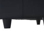 Banc avec rangement Kriens XXL Noir - Gris - Cuir synthétique - 180 x 45 x 45 cm