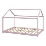 Lit cabane pour enfant Cerro Rose foncé - 126 x 135 cm