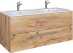 Waschtisch Budasi  2er Set Braun - Keramik - Holzwerkstoff - 112 x 51 x 46 cm