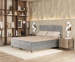 Boxspringbett Kobbe  Grau - Breite: 140 cm