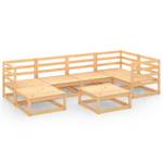 Garten-Lounge-Set (7-teilig) 3009810-1 Braun - Massivholz - Holzart/Dekor - 70 x 30 x 70 cm