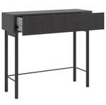 Table console debout NOLIE Imitation frêne noir - 90 x 80 x 32 cm