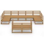 Gartenmöbel-Set 3009763-1 (9-teilig) Braun - Massivholz - Holzart/Dekor - 70 x 67 x 70 cm