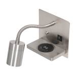 Wandleuchte Upro Silber - Metall - 3 x 16 x 3 cm