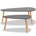 Table basse 299426 (lot de 2) Noir