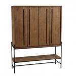 Buffet ALIDA Braun - Massivholz - 38 x 160 x 124 cm