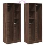 Kleiderschrank 298537-4 Dunkelbraun - Breite: 80 cm