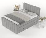 Boxspringbett Ruby Grau - Breite: 200 cm