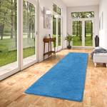 Hochflor Shaggy Läufer Teppich Palace Blau - 80 x 200 cm