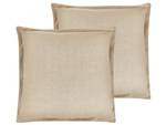 Kissen 2er Set GUZMANIA Beige - Textil - 45 x 12 x 45 cm